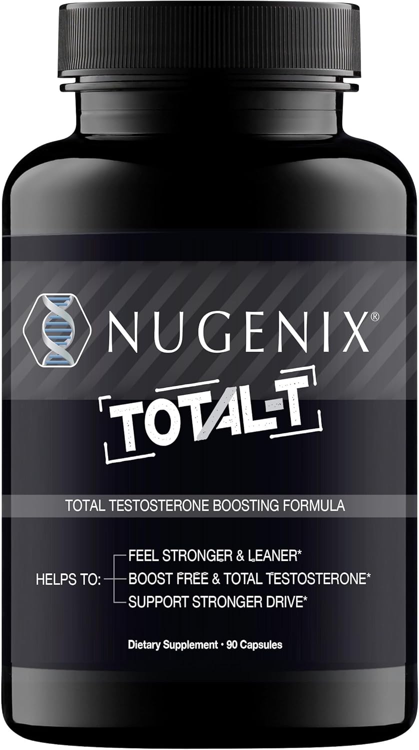 Nugenix Total-T Free & Total Testosterone Boosting Formula for Men, 90 Capsules